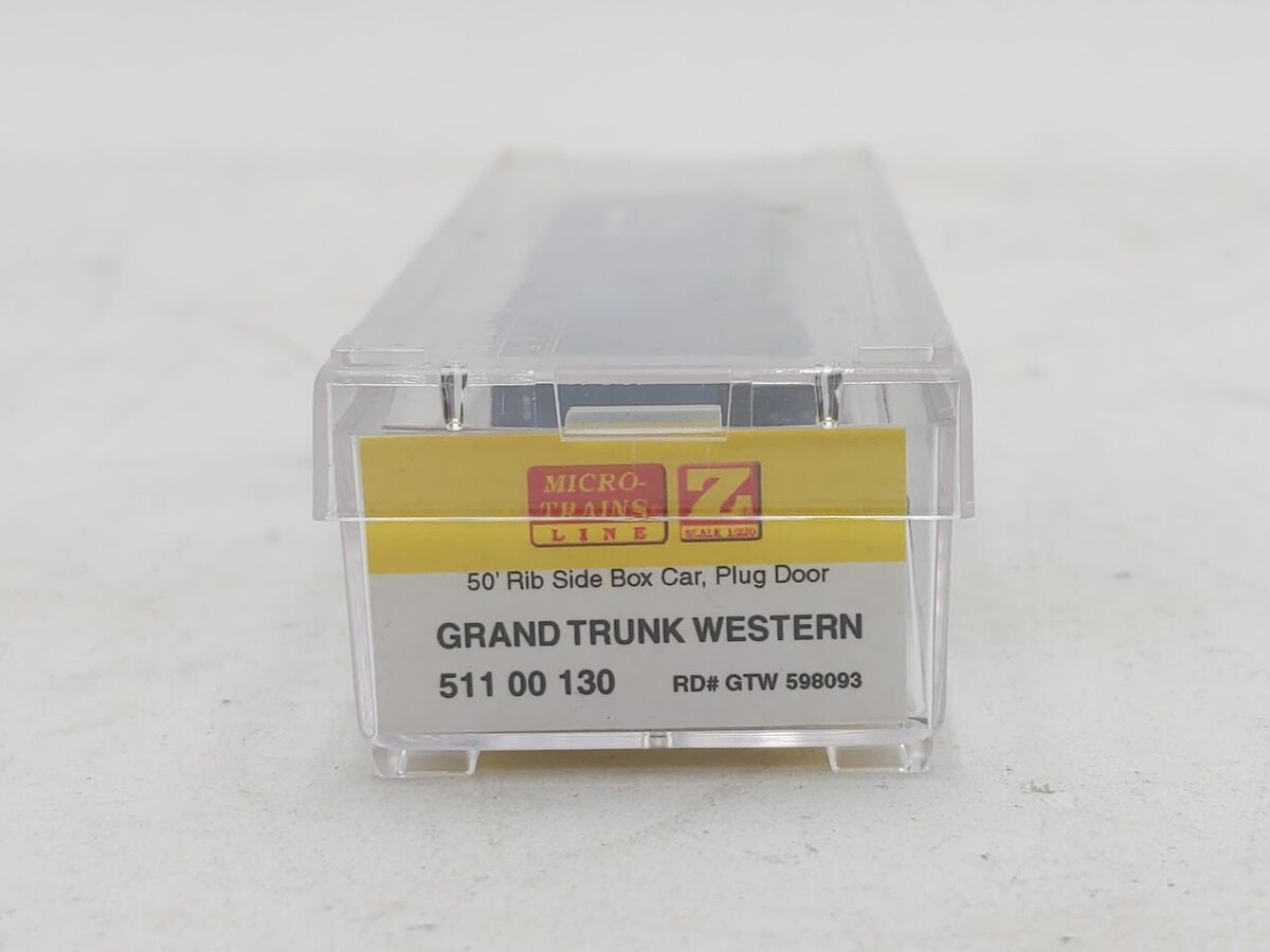 Micro-Trains 51100130 Z Grand Trunk Western 50' Rib Side Box Car #598093