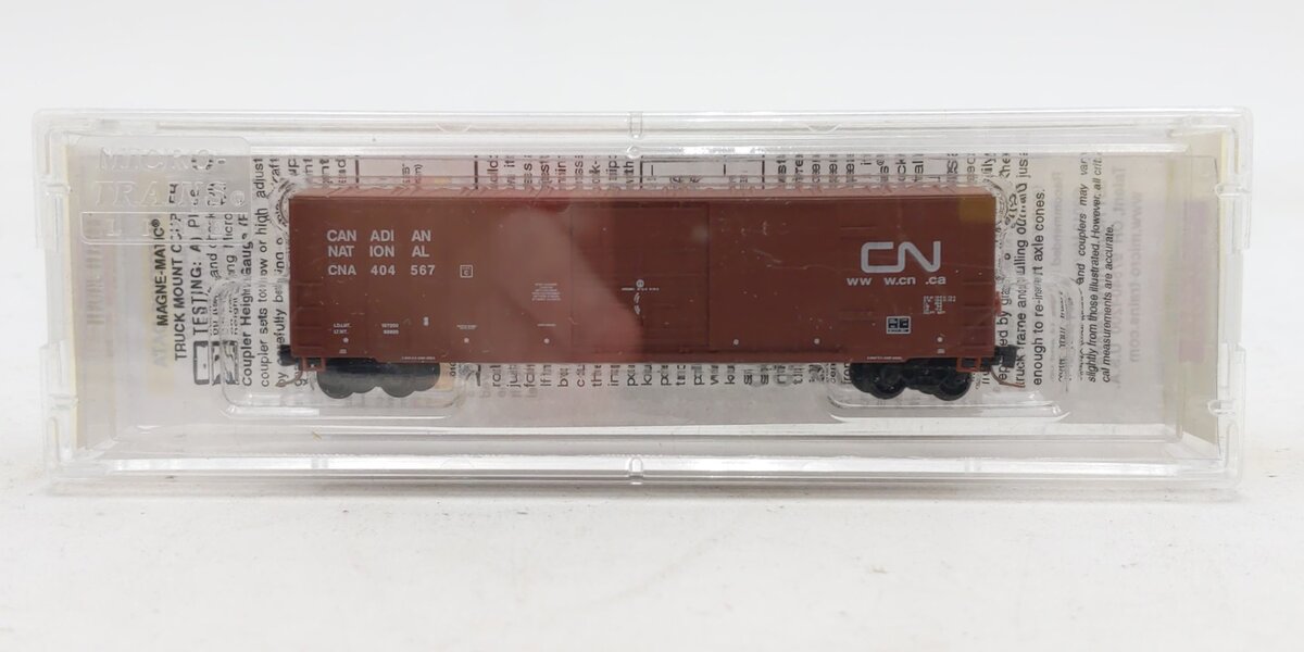 Micro-Trains 51100201 Z Canadian National 50' Rib-Side Plug-Door Boxcar #404567