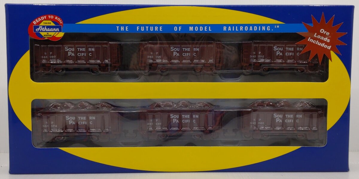 Athearn 94969 HO Scale Southern Pacific 26' High-Sided Ore Gondola 6-Pack LN/Box