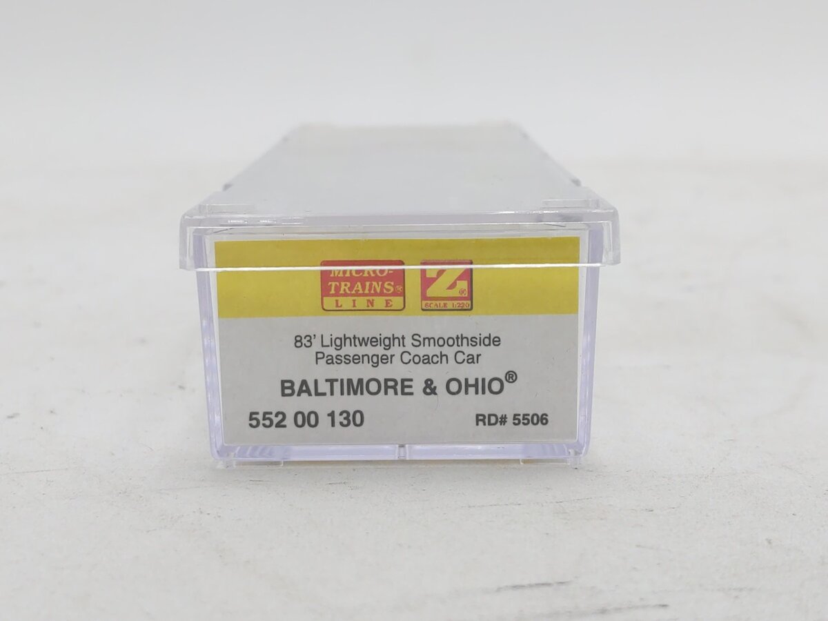 Micro-Trains 55200130 Z Custom Baltimore & Ohio 83' Smoothside Coach Car