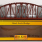 MTH 40-1031 O Gauge 30 Inch Rust Colored Steel Arch Bridge w/ Piers NIB