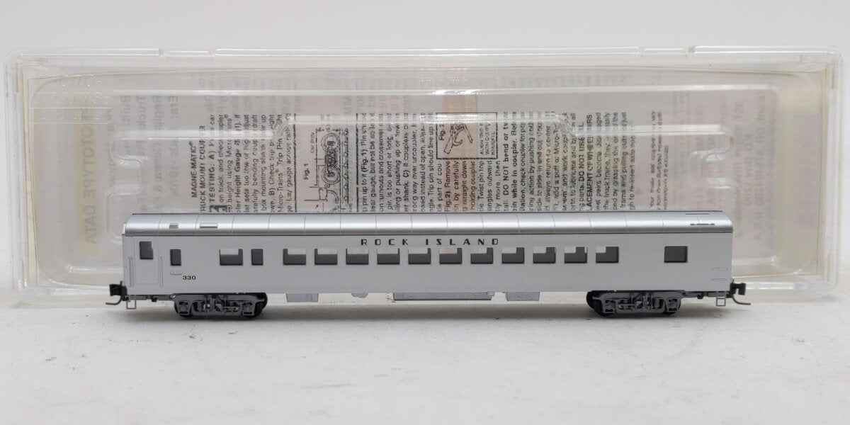 Micro-Trains 55200090 Z Scale Rock Island 85' Lightweight Passenger Car #330 LN/Box