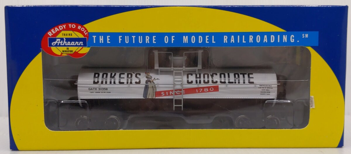 Athearn 7281 HO Scale Bakers Chocolate Chemical Tank Car #31058