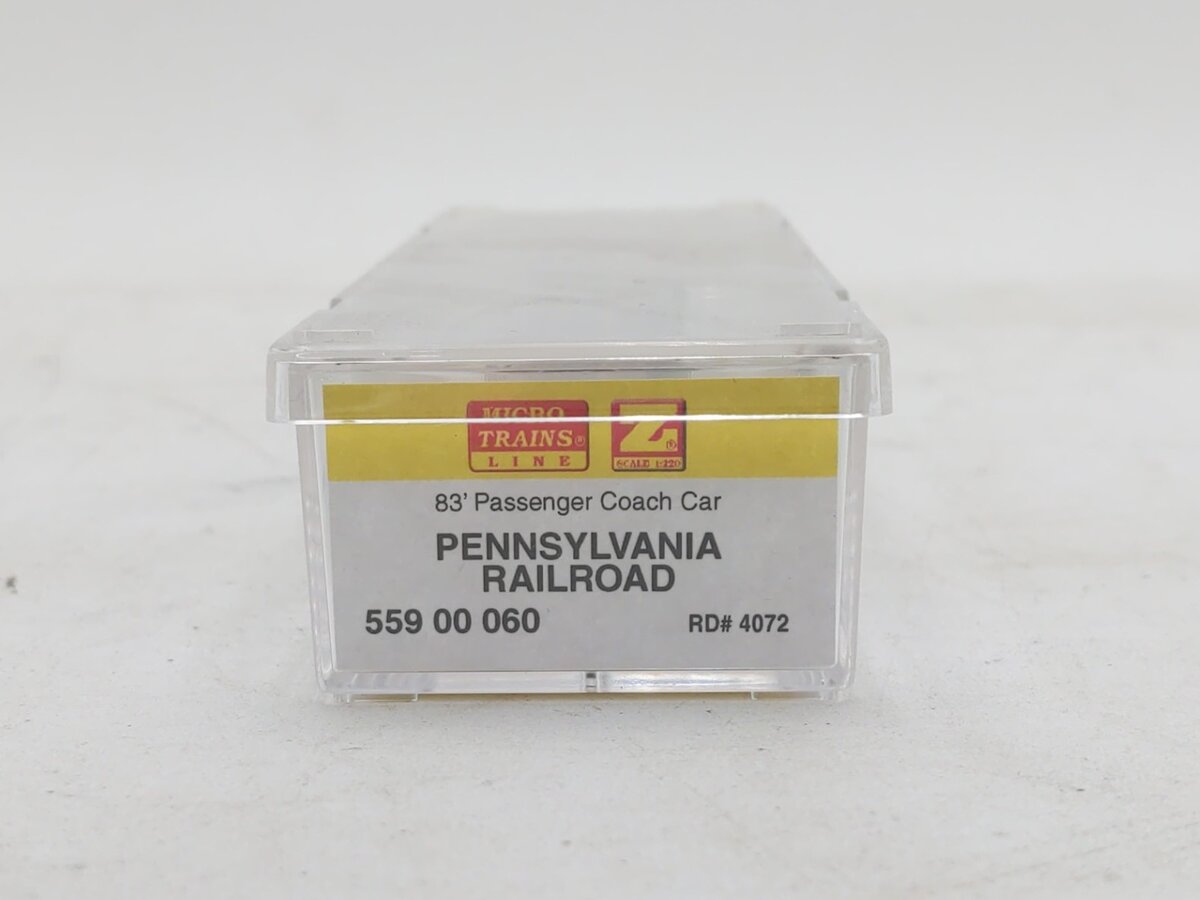 Micro-Trains 55900060 Z Pennsylvania 83' Lightweight 44-Seat Coach Car #4072