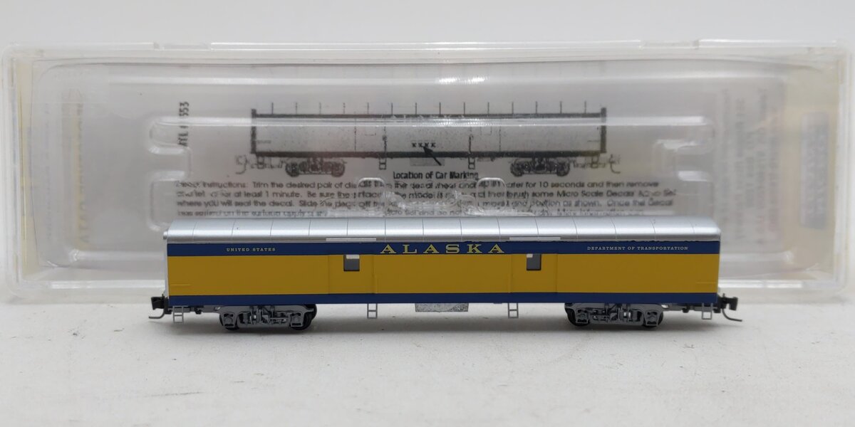 Micro-Trains 55300040 Z Alaska Railroad 70' Lightweight Smoothside Baggage Car