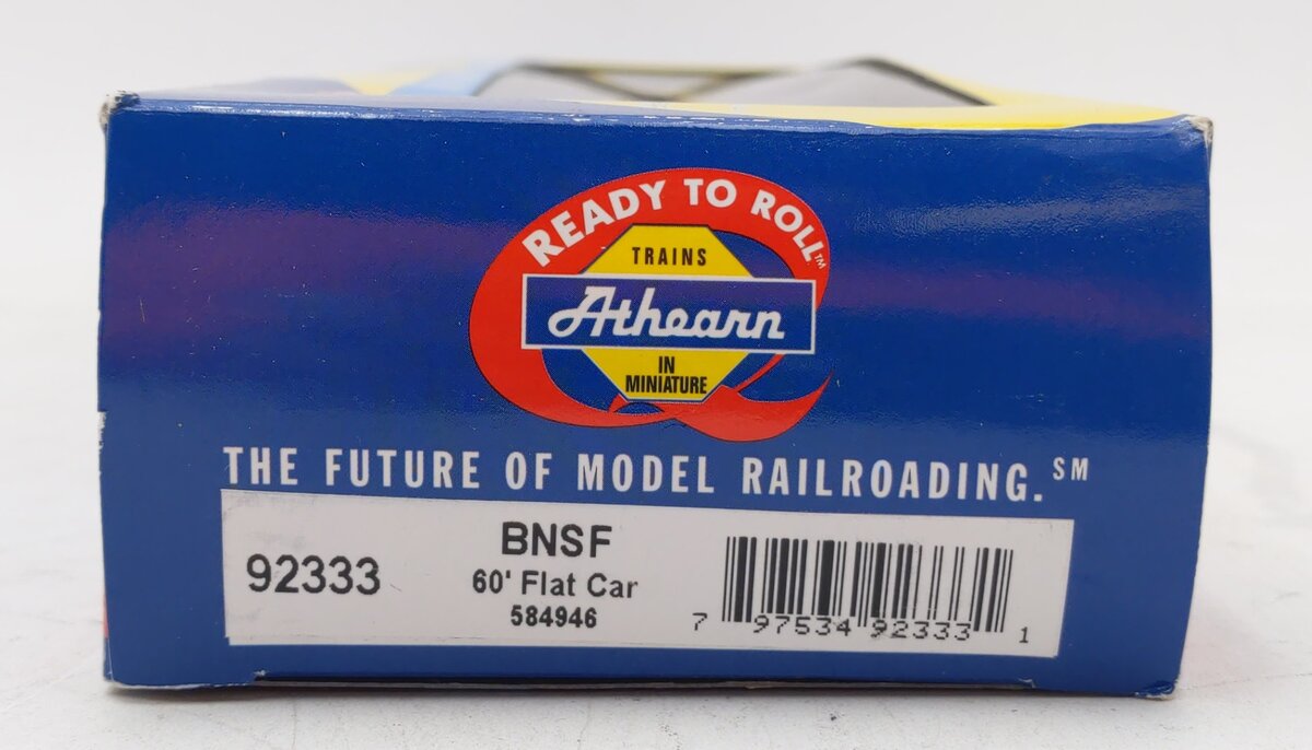 Athearn 92329 HO Scale BNSF 60' Flat Car w/2 Box Trucks #584946