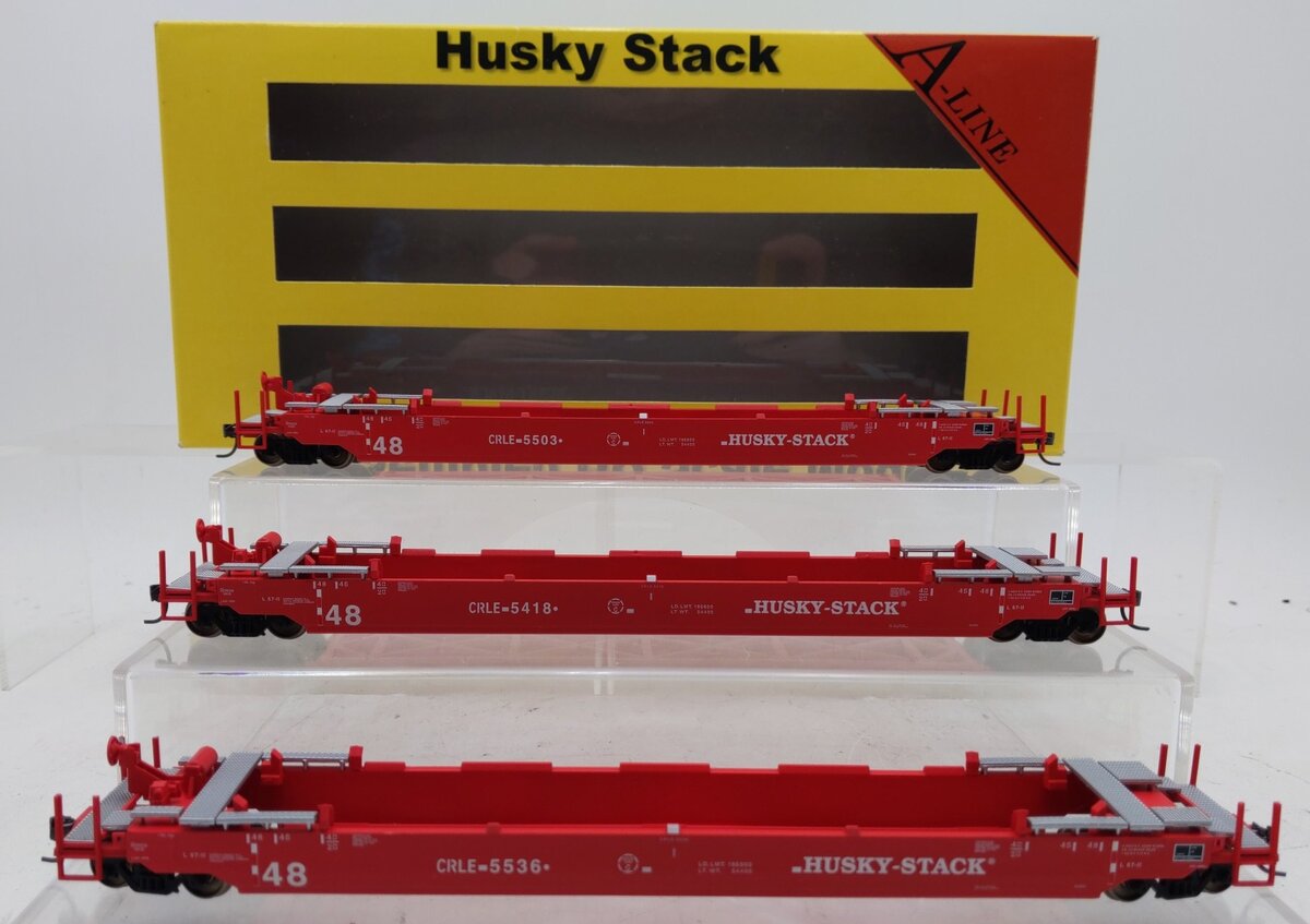 A-Line 47202-04 HO CRLE Husky Stack Container Cars (Set of 3)