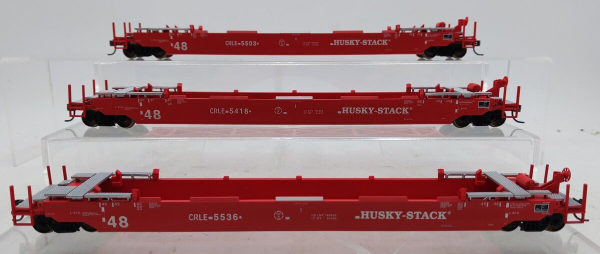 A-Line 47202-04 HO CRLE Husky Stack Container Cars (Set of 3)