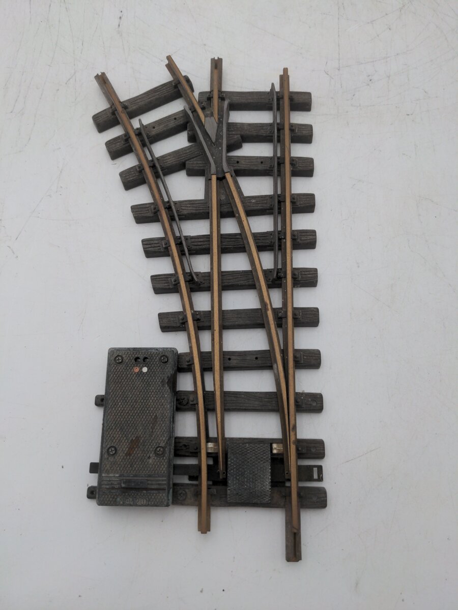 LGB 1215 G Scale Brass Left Hand Electric Switch/Turnout VG/Box