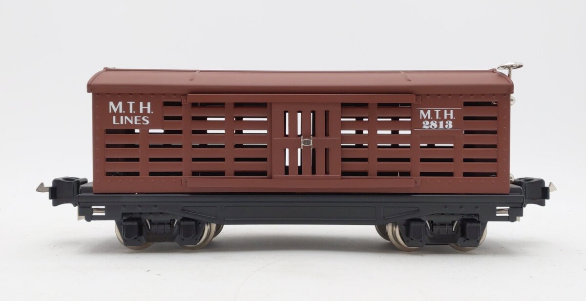 MTH 10-8049 2800 Series O Gauge Cattle Car - Brown
