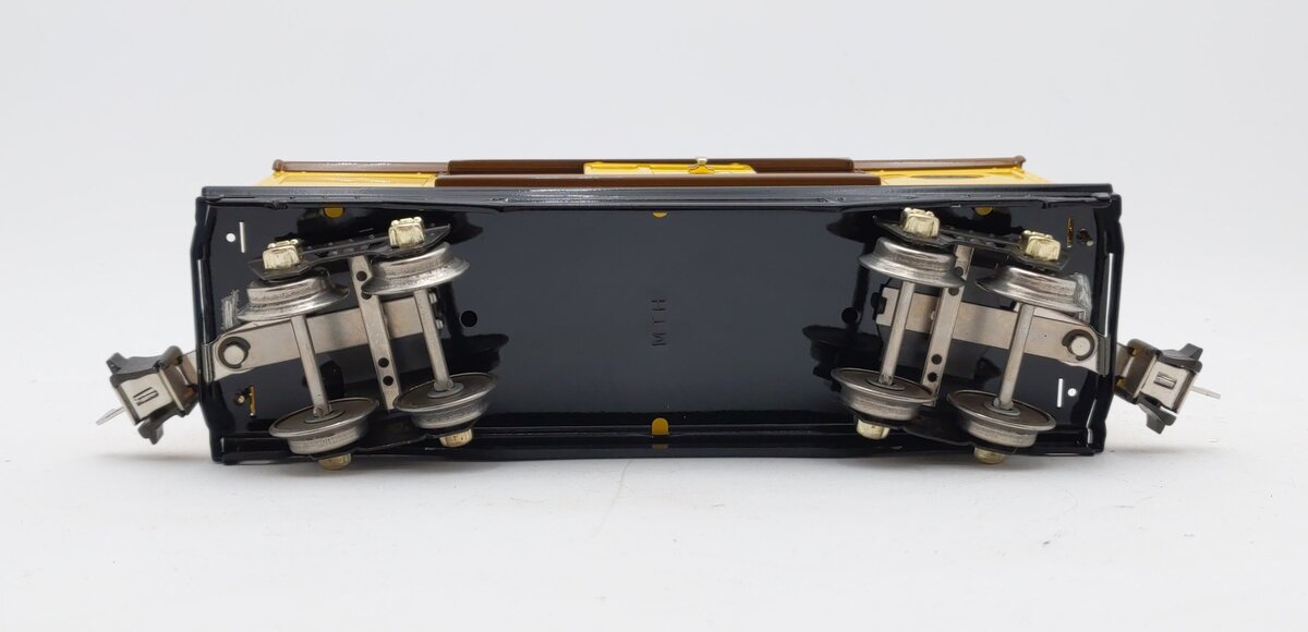 MTH 10-1042 O Gauge No. 814 Yellow/Brown Tinplate Boxcar LN/Box