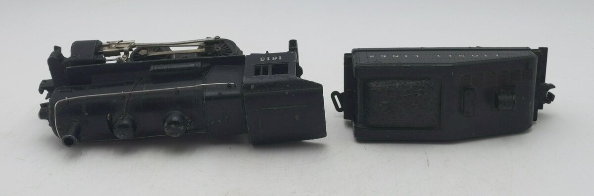 Lionel 1615 Vintage O 0-4-0 Die-Cast Steam Switcher Locomotive & Tender VG