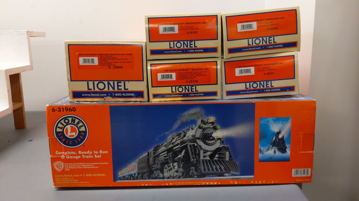 Lionel 6-31960 O Polar Express Steam Train Set (No Track/Transformer/bells) EX/Box