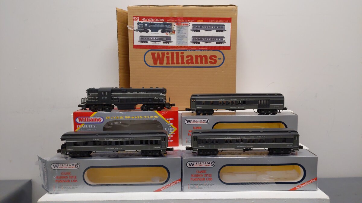 Williams 314 O Gauge New York Central Passenger Set EX/Box