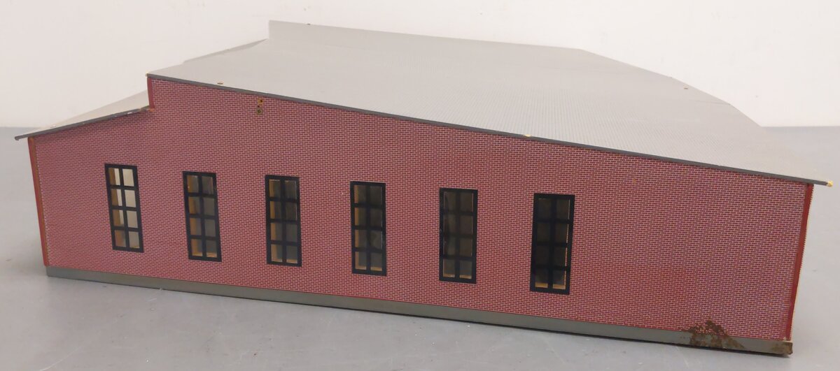 Scale University 1000 O Scale 5 Stall Wooden Roundhouse - Assembled VG