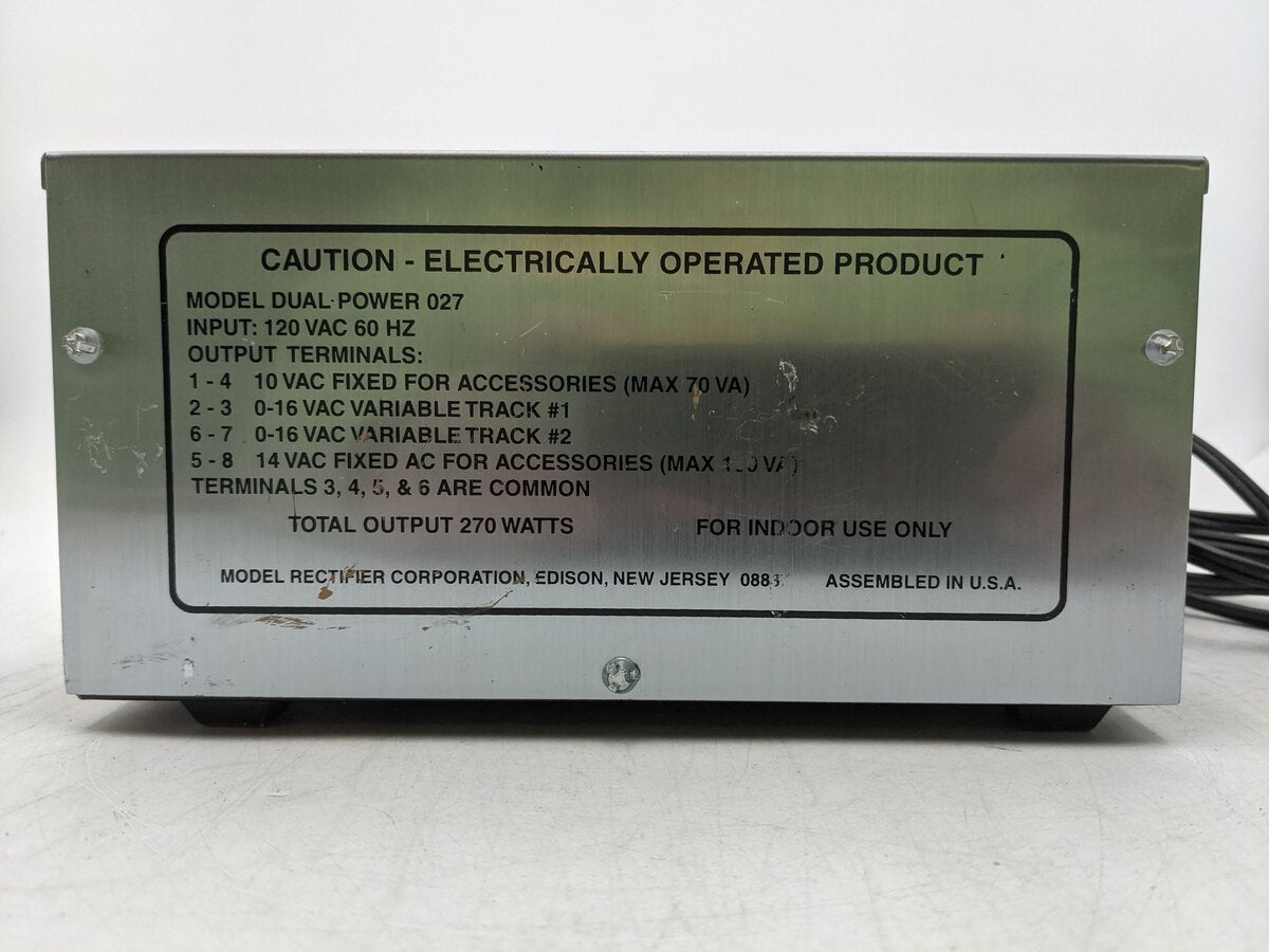 MRC AH101 O Dual Power Pack 027-270 Watt Transformer EX