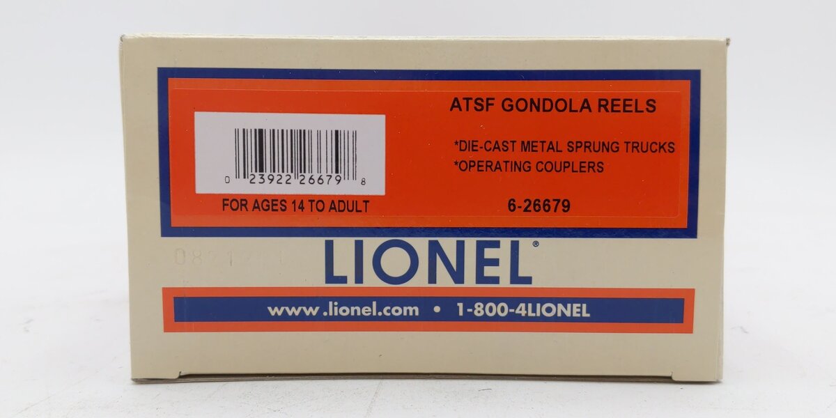Lionel 6-26679 O Gauge ATSF Gondola With Reels LN/Box