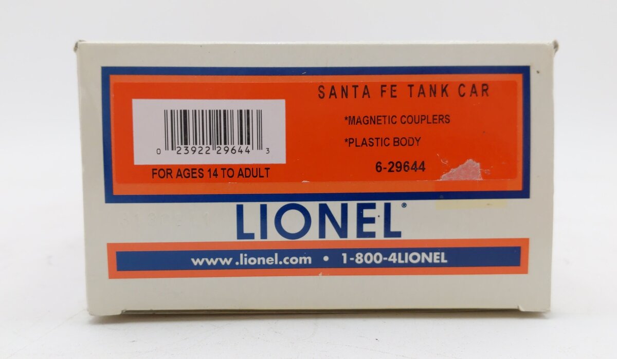 Lionel 6-29644 O Gauge AT&SF Warbonnet Tank Car