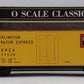 K-Line K762-1331 O Burlington Route Woodside Refrigerator Car #74538 - 3 Rail LN/Box