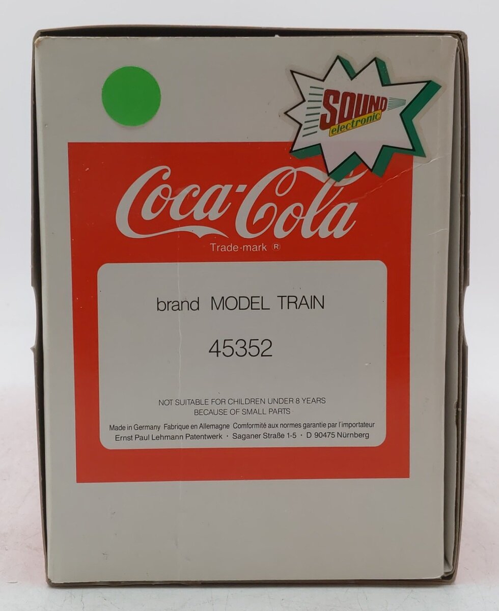 LGb 45352 G Scale Coca-Cola Boxcar W/Sound EX/Box