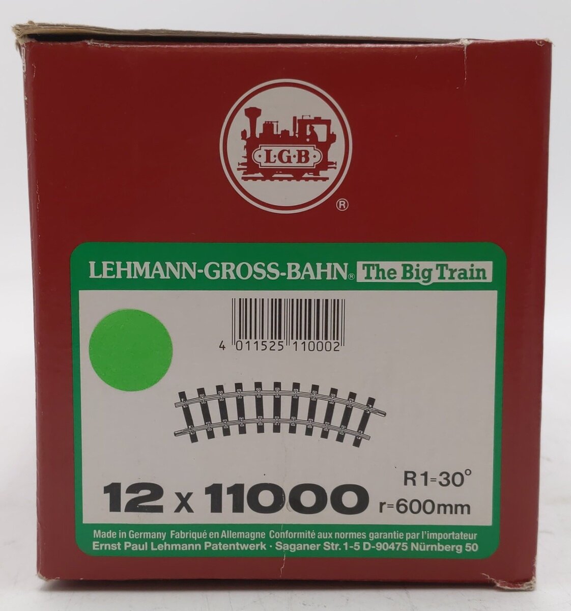 LGB レーマン Gゲージ 曲線レール No.11000 R1 / 12本セット LGB レーマン Gゲージ 曲線レール No.11000 R1 / 12本セット