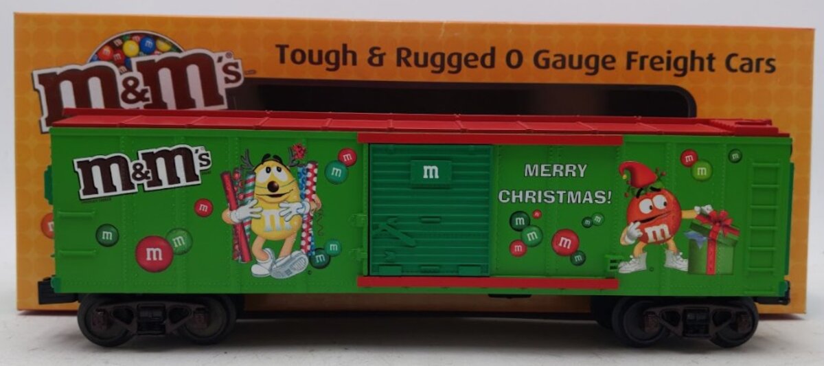 MTH 30-74537 O Gauge M&M's Christmas Boxcar #2009 LN/Box