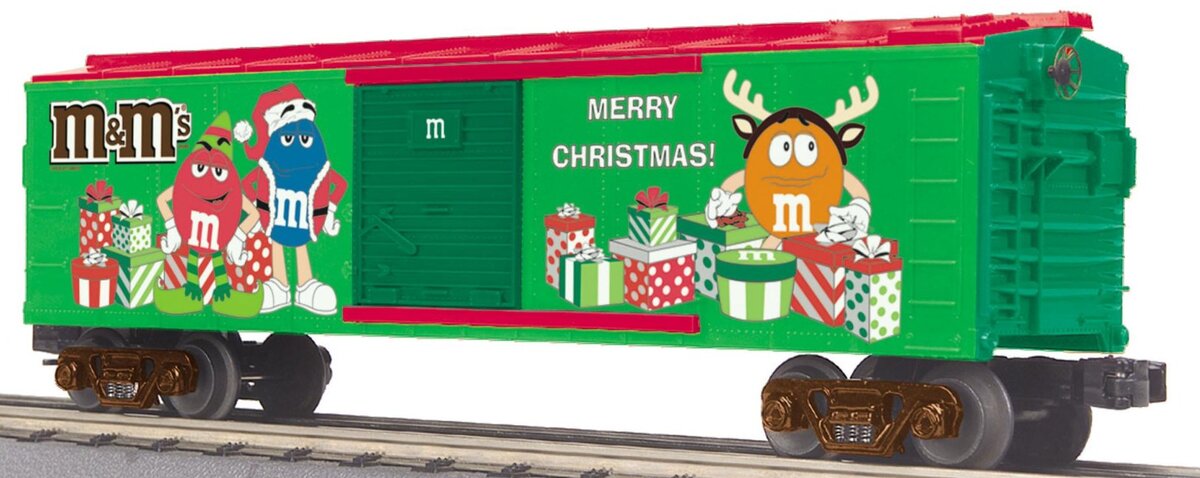 MTH 30-74639 O Gauge M&M's Christmas Box Car