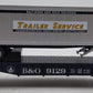 MTH 30-7633 O Gauge Baltimore & Ohio Flatcar with Trailer #9129 LN/Box
