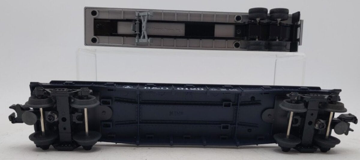MTH 30-7633 O Gauge Baltimore & Ohio Flatcar with Trailer #9129 LN/Box