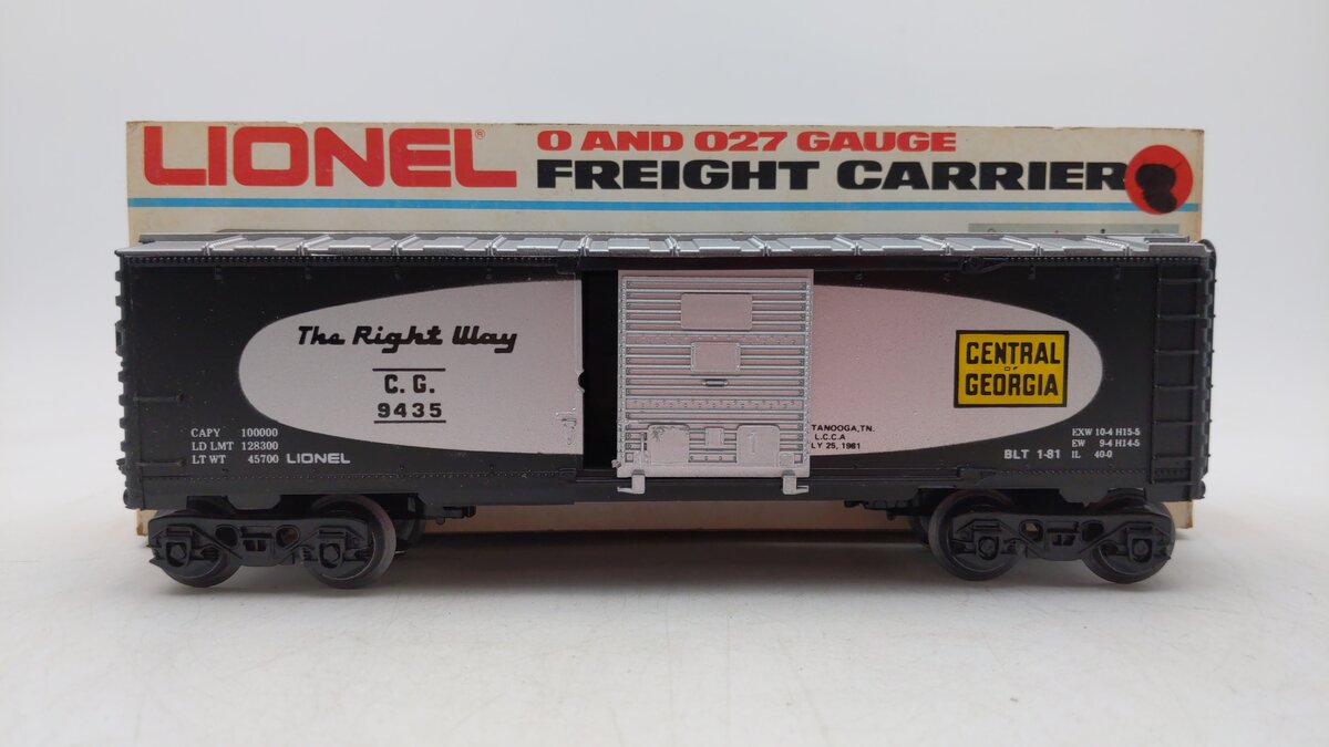 Lionel 6-9435 O Gauge LCCA Central of Georgia Boxcar LN/Box