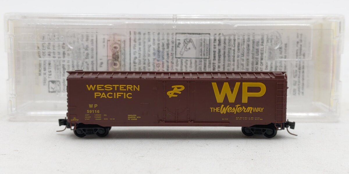 Micro-Trains 50700602 Z Western Pacific 50' Plug-Door Box Car #59116