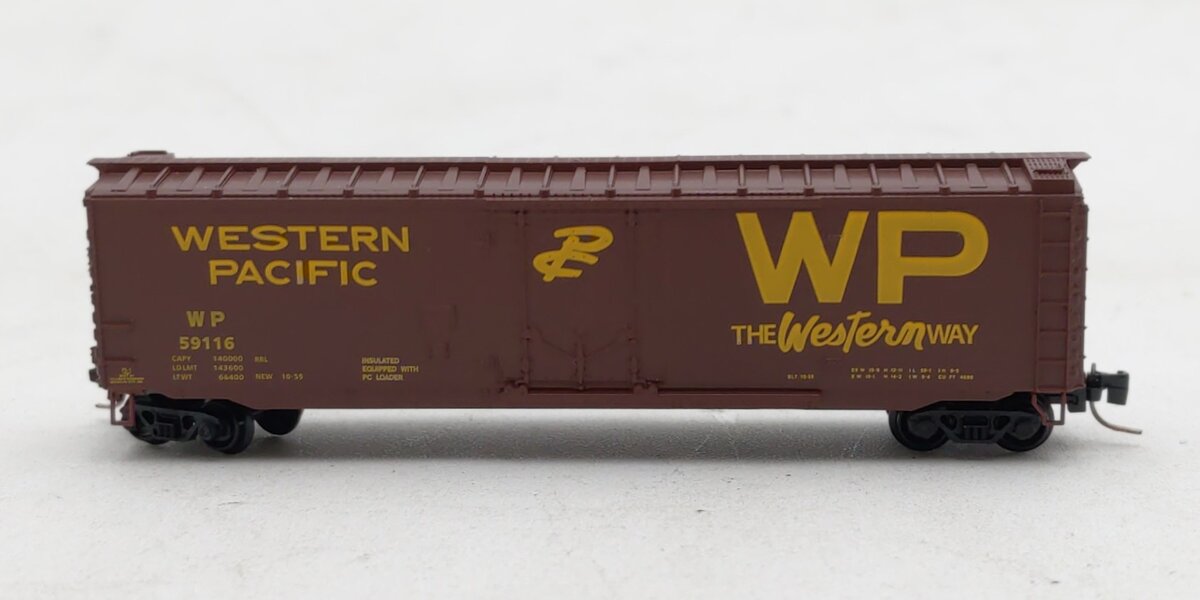 Micro-Trains 50700602 Z Western Pacific 50' Plug-Door Box Car #59116