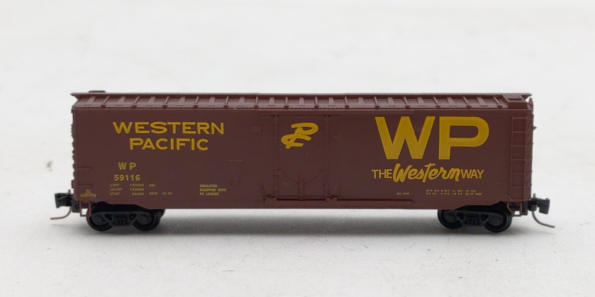 Micro-Trains 50700602 Z Western Pacific 50' Plug-Door Box Car #59116