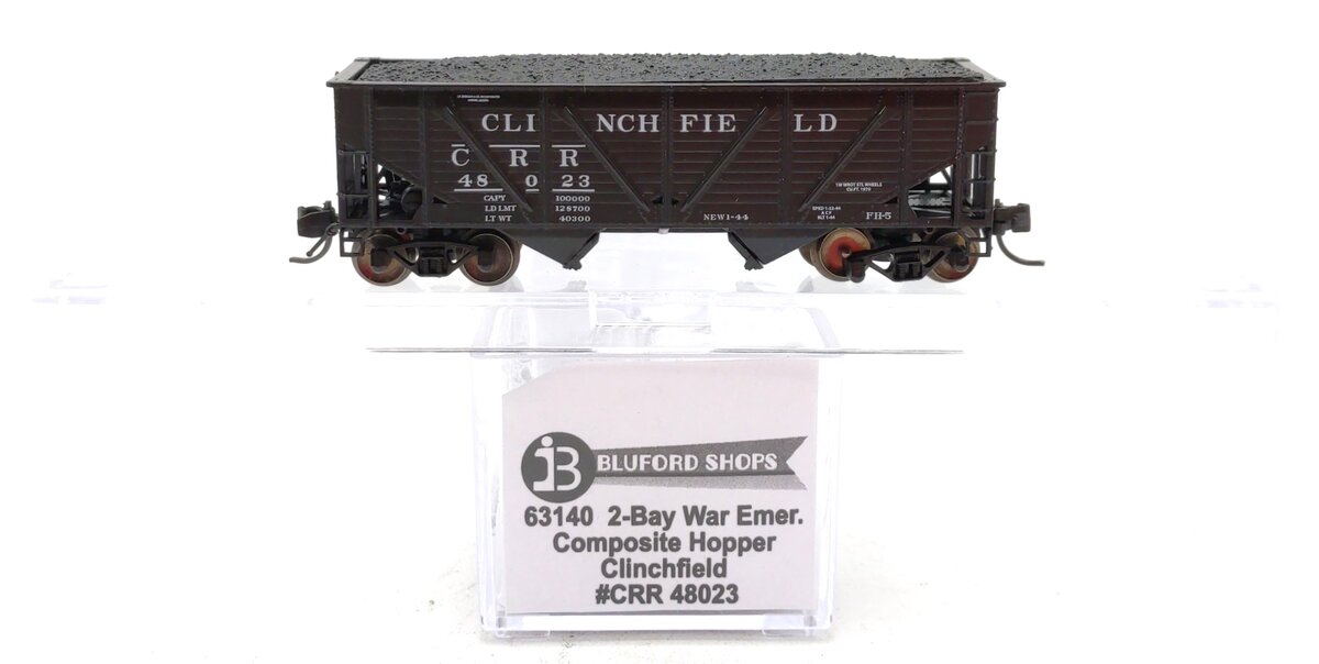 Bluford Shops 63140 N Clinchfield 2-Bay War Emergency Composite Hopper #48023
