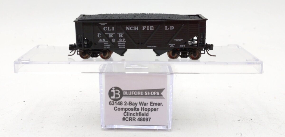 Bluford Shops 63148 N Clinchfield 2-Bay War Emergency Composite Hopper #48097
