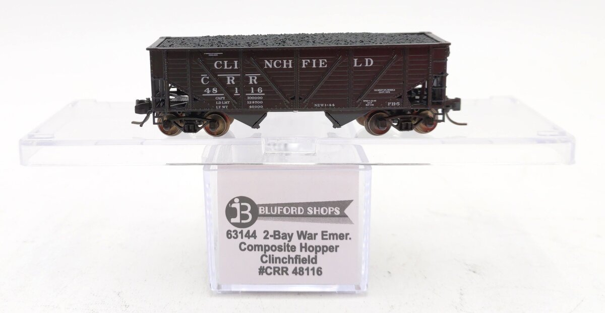 Bluford Shops 63144 N Clinchfield 2-Bay War Emergency Composite Hopper #48116