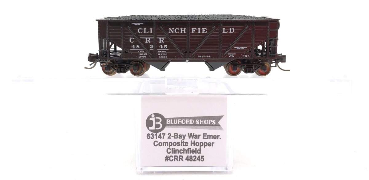 Bluford Shops 63147 N Clinchfield 2-Bay War Emergency Composite Hopper #48245