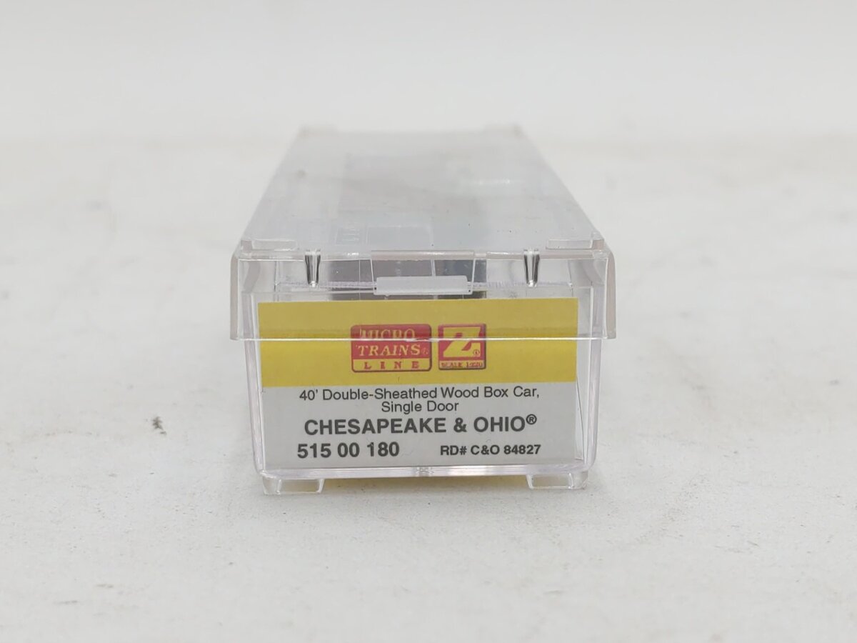 Micro-Trains 51500180 Z C&O 40' Double Sheathed Wood Single Door Box Car #84827 LN/Box