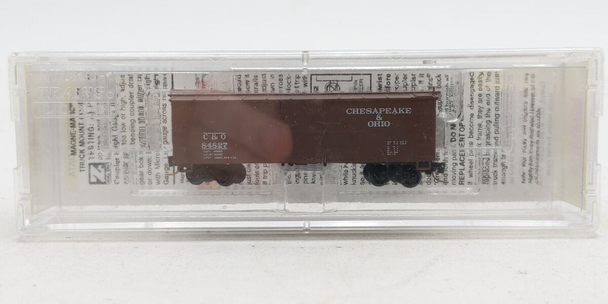 Micro-Trains 51500180 Z C&O 40' Double Sheathed Wood Single Door Box Car #84827 LN/Box