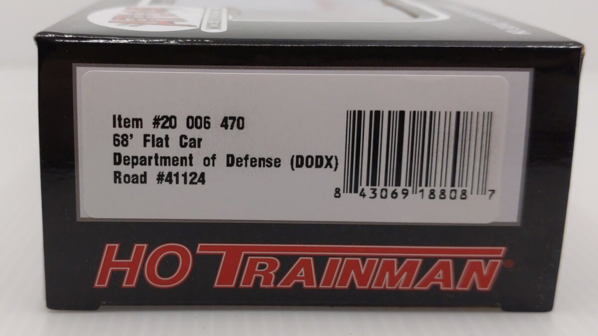 Atlas 20006470 HO Scale Department of Defense 68' Flatcar #41124