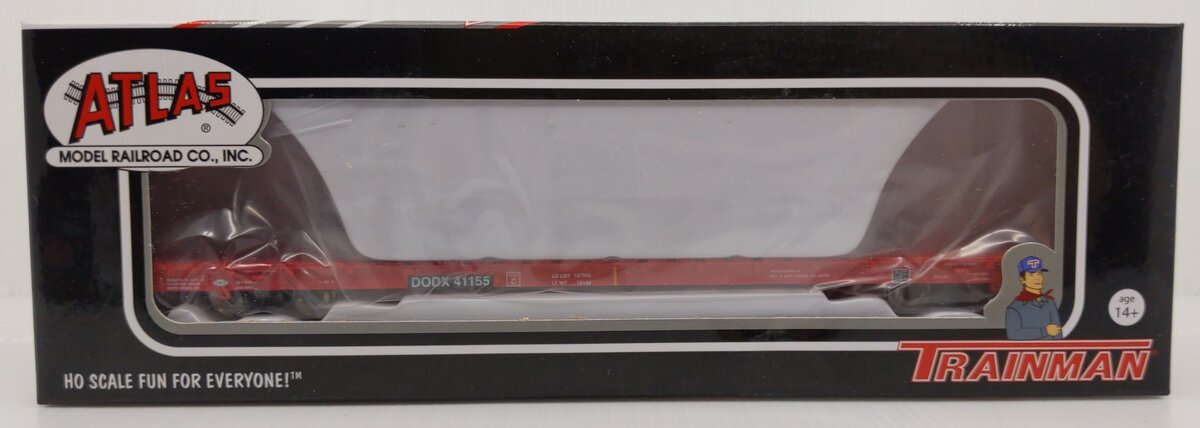 Atlas 20006471 HO Scale Department of Defense 68' Flatcar #41155