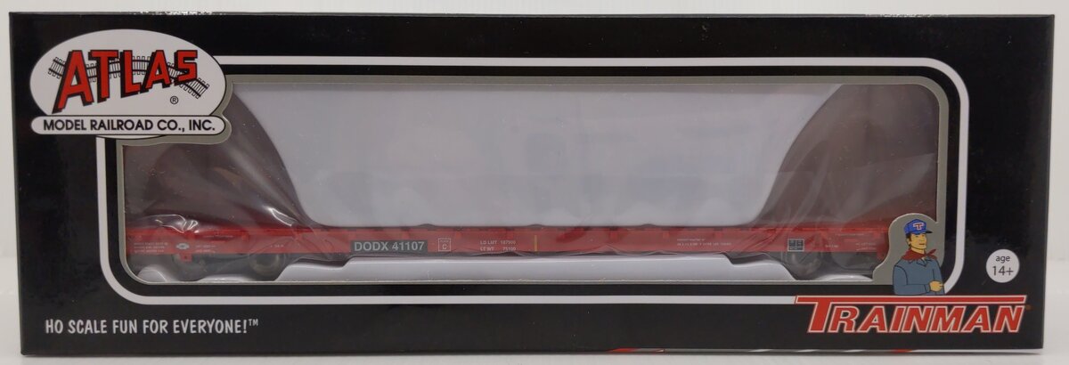 Atlas 20006469 HO Scale Department of Defense 68' Flatcar #41107