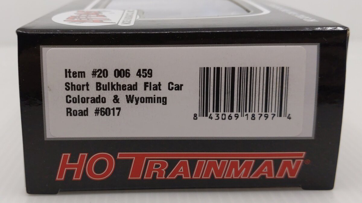 Atlas 20006459 HO Scale Colorado & Wyoming Short Bulkhead Flatcar #6017