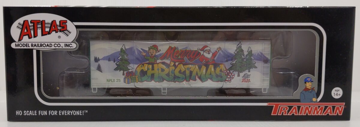 Atlas 20006767 HO Scale Christmas Special Graffiti 40' Plug Door Boxcar #25 LN/Box