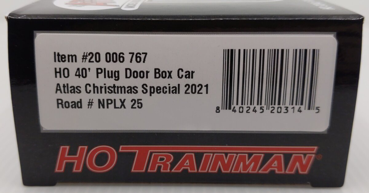 Atlas 20006767 HO Scale Christmas Special Graffiti 40' Plug Door Boxcar #25 LN/Box