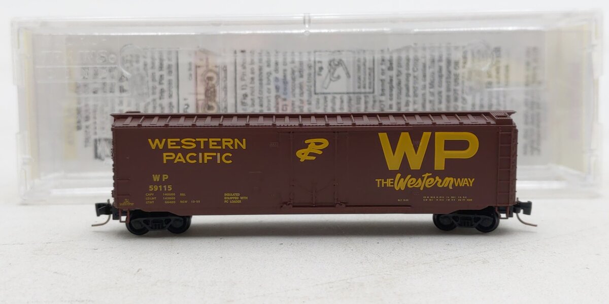 Micro-Trains 50700601 Z Western Pacific 50' Plug-Door Box Car #59115