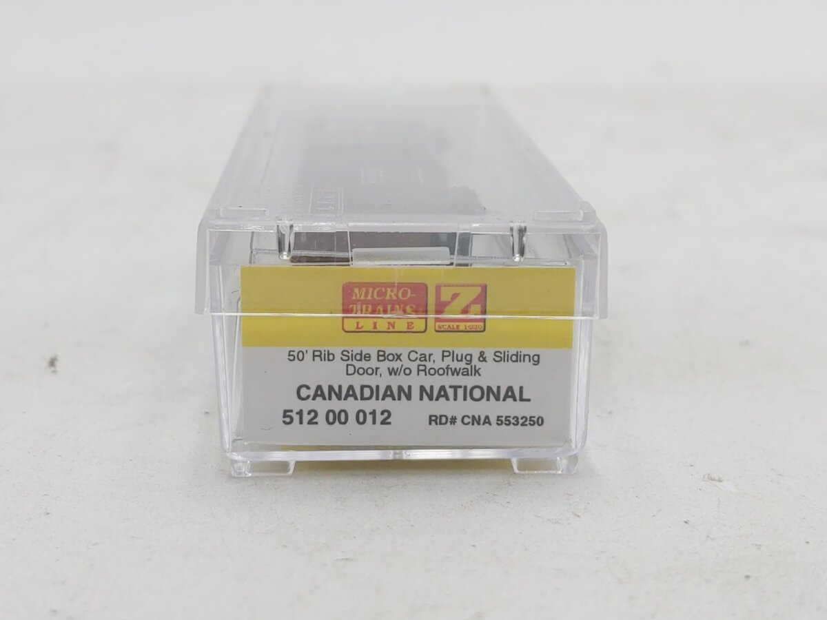 Micro-Trains 51200012 Z Canadian National 50' Ribside Plug & SD Boxcar #553250