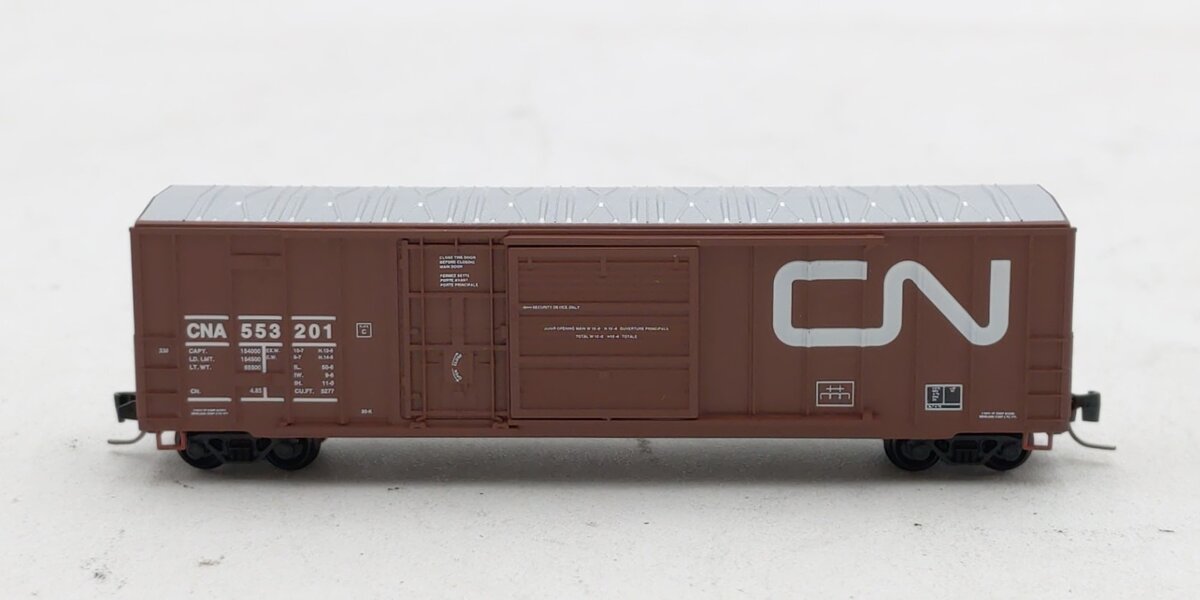 Micro-Trains 51200011 Z Scale Canadian National 50' Rib Side Box Car #553201