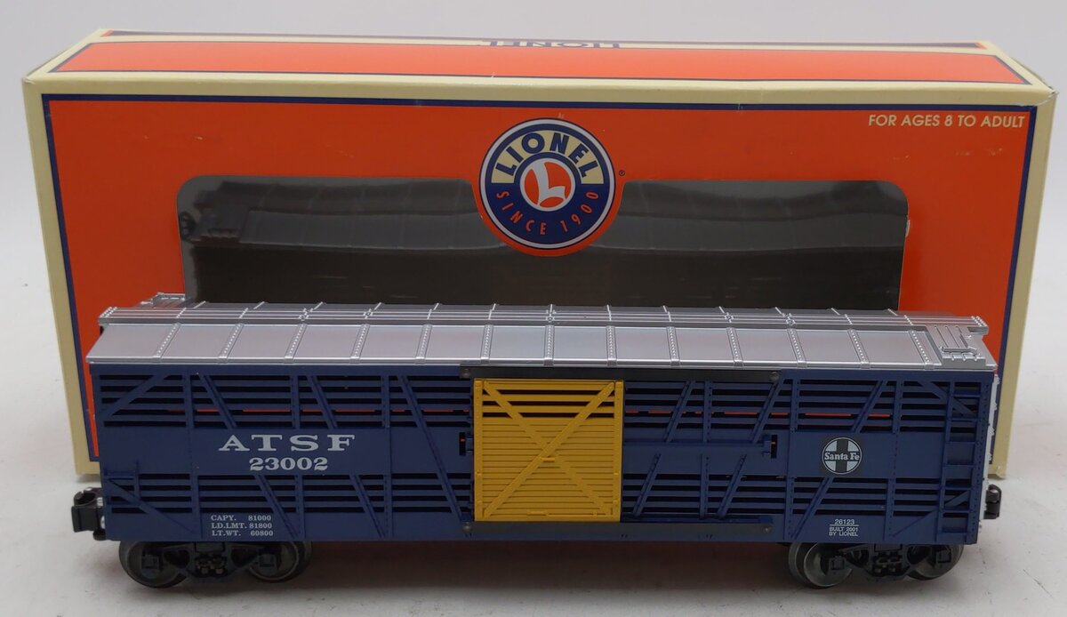 Lionel 6-26123 O Gauge ATSF Stock Car #23002 EX/Box