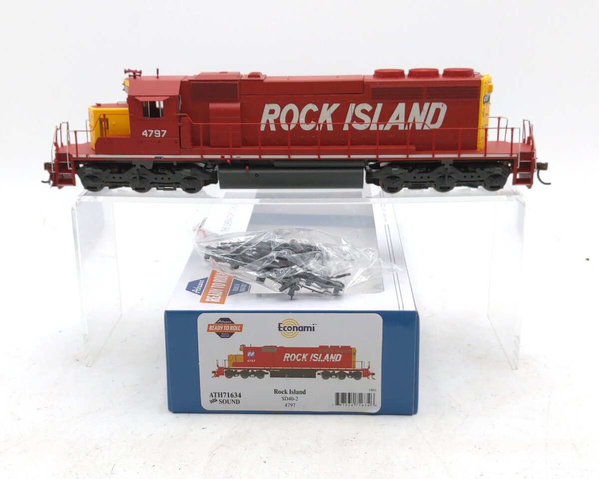 Athearn 71634 HO Scale Rock Island SD40-2 Diesel Locomotive w/DCC & Sound #4797